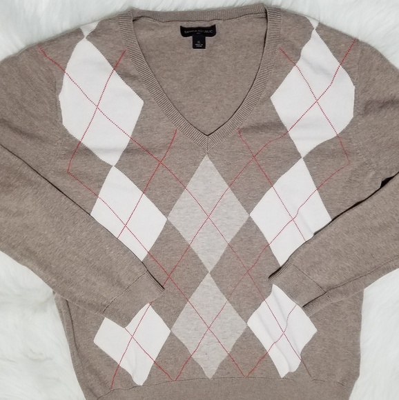 Banana Republic Long Sleeve Sweater Checkered XL - Picture 4 of 5